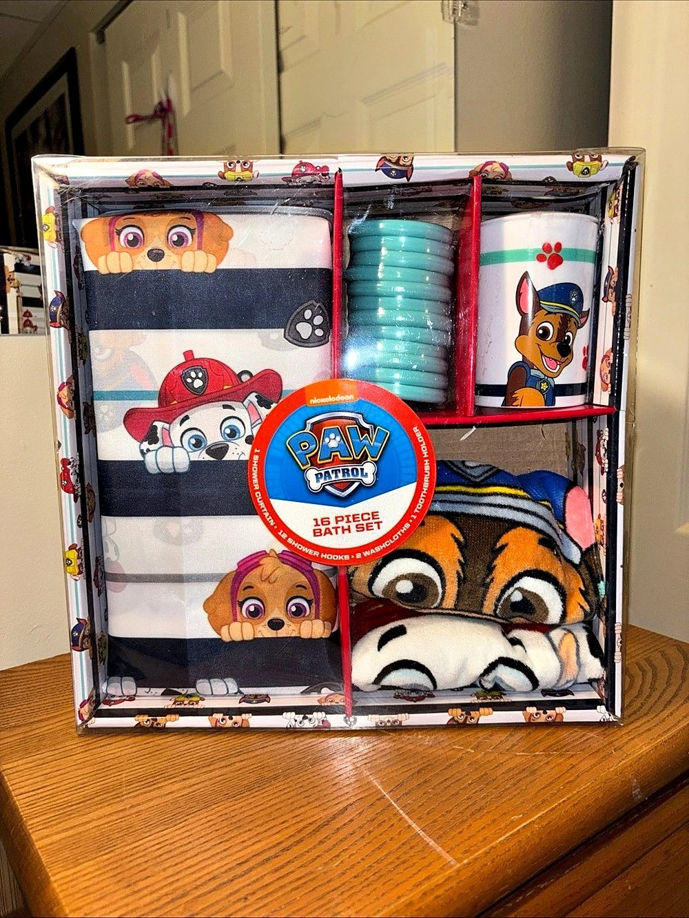 Nickelodeon Paw Patrol 16 Piece Bath Set 16-Piece Bath Set in Blue & White NWT